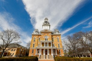 A general view of the exterior of a building at Hillsdale College.