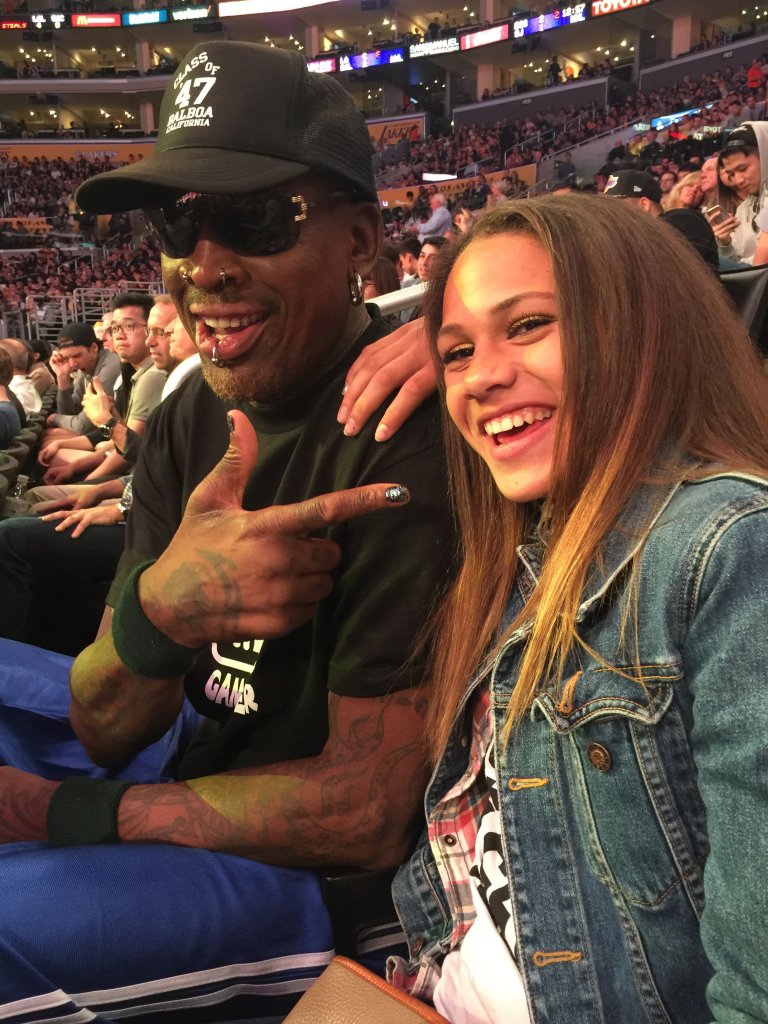 rodman and daughter