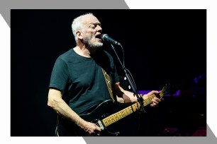 David Gilmour sings and plays guitar.