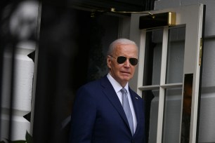 President Joe Biden departs the White House in Washington, U.S., for a campaign fundraiser in California, May 9, 2024.