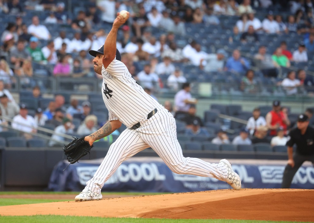 Nestor Cortes delivers a pitch during the first inning of the Yankees' win.