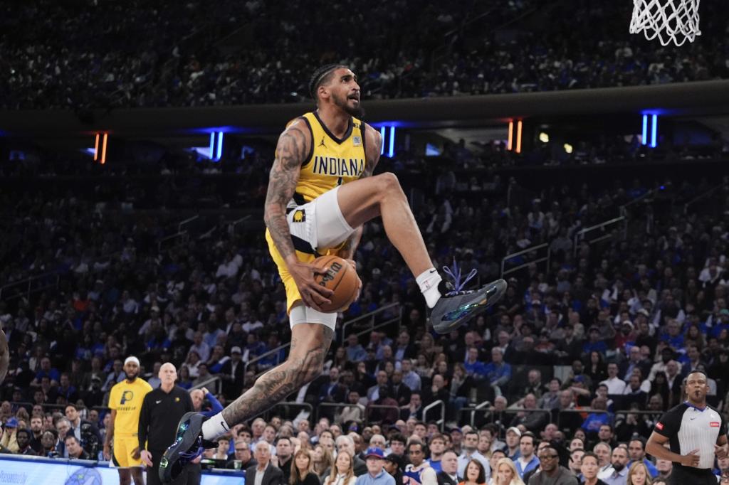 Instead of condemning Obi Toppin’s risky between-the-legs jam in a close Game 1 of the Knicks-Pacers series, TNT’s Brian Anderson went in the other direction by giving the forward extended, unbridled praise writes The Post’s Phil Mushnick.