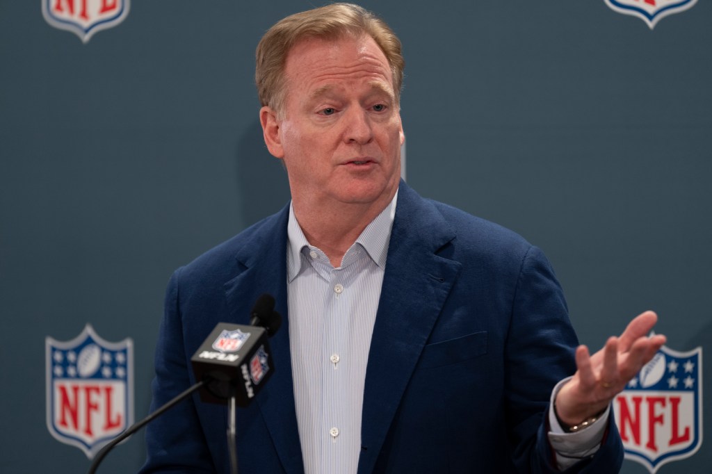 NFL's attempt, led by Roger Goodell, to “distance itself” from Butker’s family-first speech, condemned as “bigoted” and “misogynistic,” makes for immediate, raw comedy, The Post's Phil Mushnick writes.