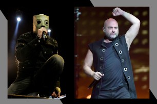 Slipknot frontman Corey Taylor (L) and Disturbed singer David Draiman are headlining the 2024 Welcome To Rockville Festival in Daytona, FL on May 9-12.