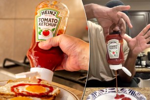 A TikToker shared a super easy trick to make ketchup pour itself.