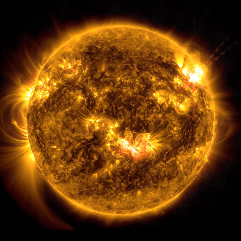 A strong solar flare was spotted by NASA’s Solar Dynamics Observatory on May 8, 2024.