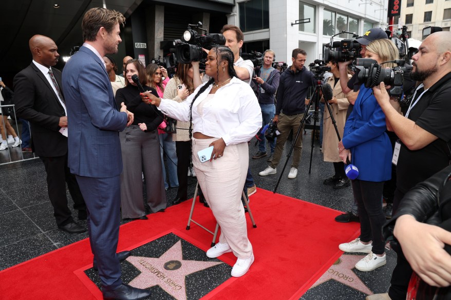 Chris Hemsworth unveils his star on the Hollywood Walk of Fame in Los Angeles, California, U.S. May 23, 2024.