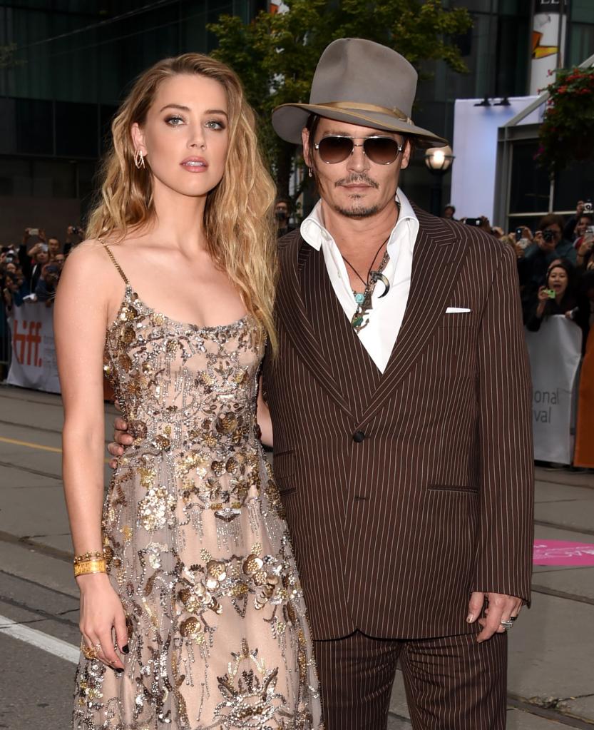 Amber Heard and Johnny Depp at the 2015 Toronto International Film Festival
