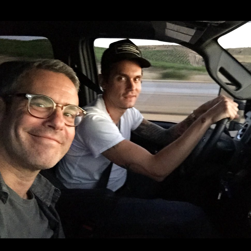 Instagram photo of Andy Cohen and John Mayer in a car, highlighting their platonic friendship