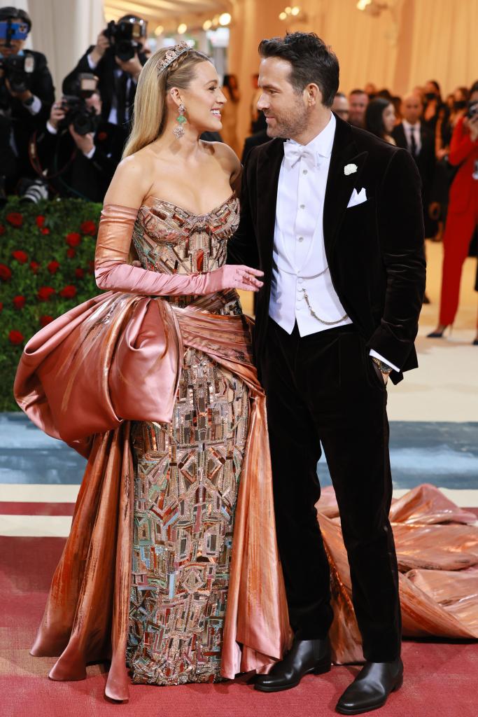 Blake Lively with husband Ryan Reynolds in 2022.