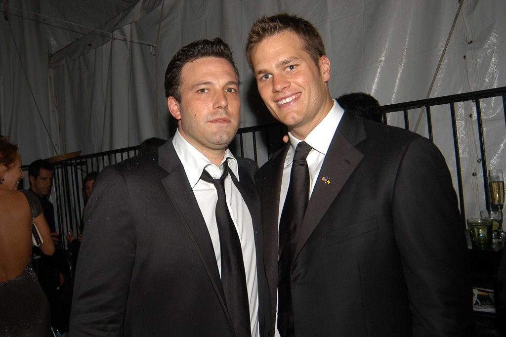 Ben Affleck and Tom Brady at an afterparty for the White House Correspondents Dinner 