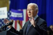 U.S. President Joe Biden speaks about the care economy during an event at Union Station in Washington, U.S. April 9, 2024.