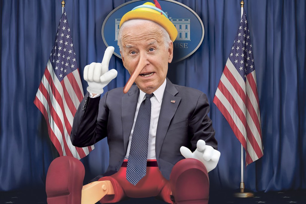 President Biden's interview with Erin Burnett on CNN was full of lies.