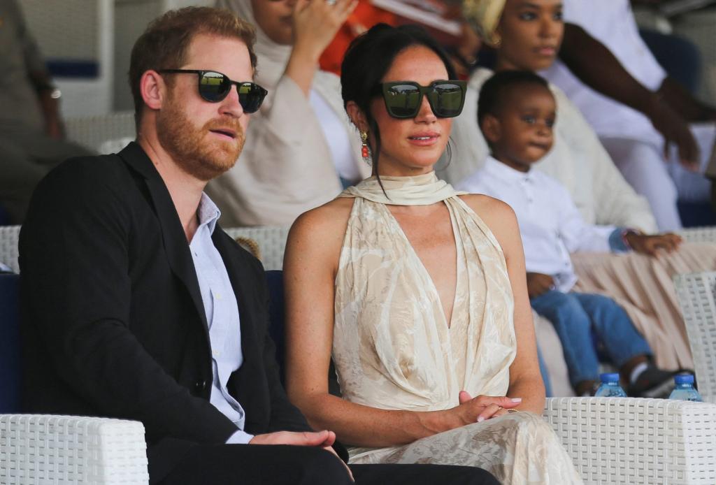 Prince Harry and Meghan, Duke and Duchess of Sussex, attending a polo fundraiser event in Lagos, Nigeria