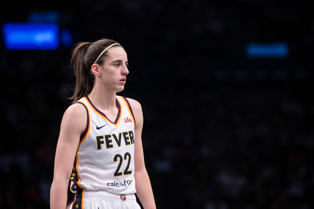 Caitlin Clark finished with 22 points during Saturday's game at Barclays Center.