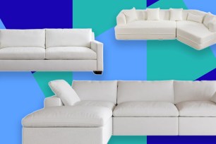 A group of white couches