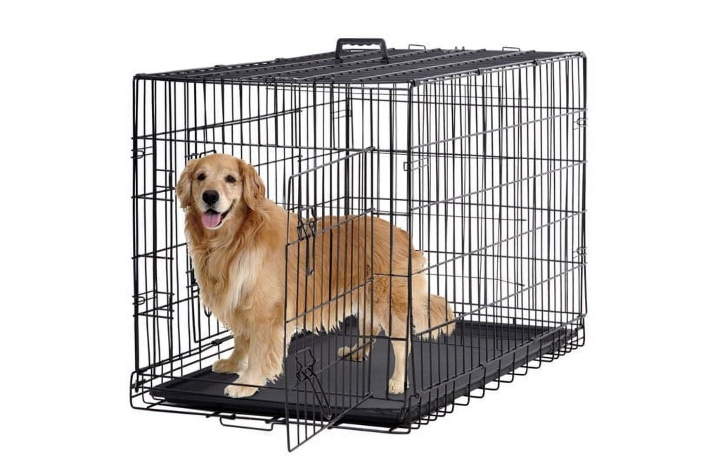 BestPet Double-Door Metal Dog Crate with Divider and Tray, X-Large, 48"L