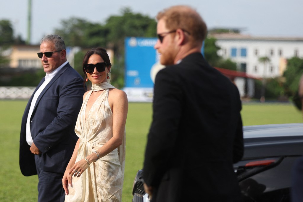 Meghan Markle and Prince Harry at a charity polo game in Lagos, Nigeria