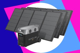 A solar panel system with a machine