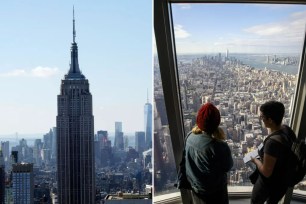 New York skyline and Empire State Building 