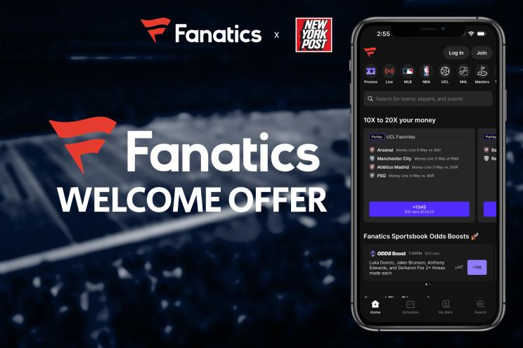 Fanatics Sportsbook promo code graphic.