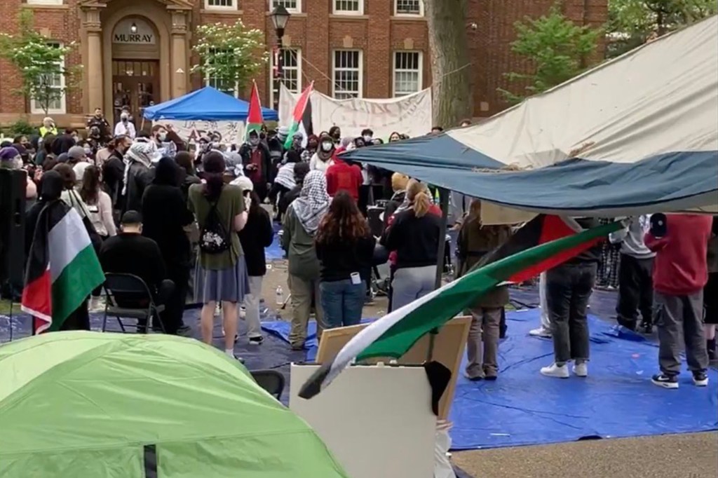 Pro-Palestinian protesters camped out on Rutgers University's College Avenue Campus in New Brunswick have prompted school officials to postpone final exams and other activities scheduled for Thursday morning at the campus.