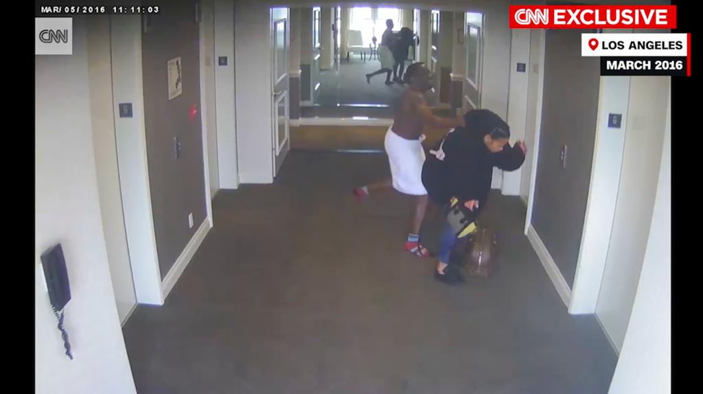 Security camera footage of Sean 'Diddy' Combs assaulting Cassandra 'Cassie' Ventura in a hotel hallway