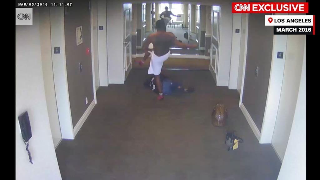 This frame grab taken from hotel security camera video and aired by CNN appears to show Sean Ã¢â¬ÅDiddyÃ¢â¬Â Combs attacking singer Cassie in a Los Angeles hotel hallway in March 2016.