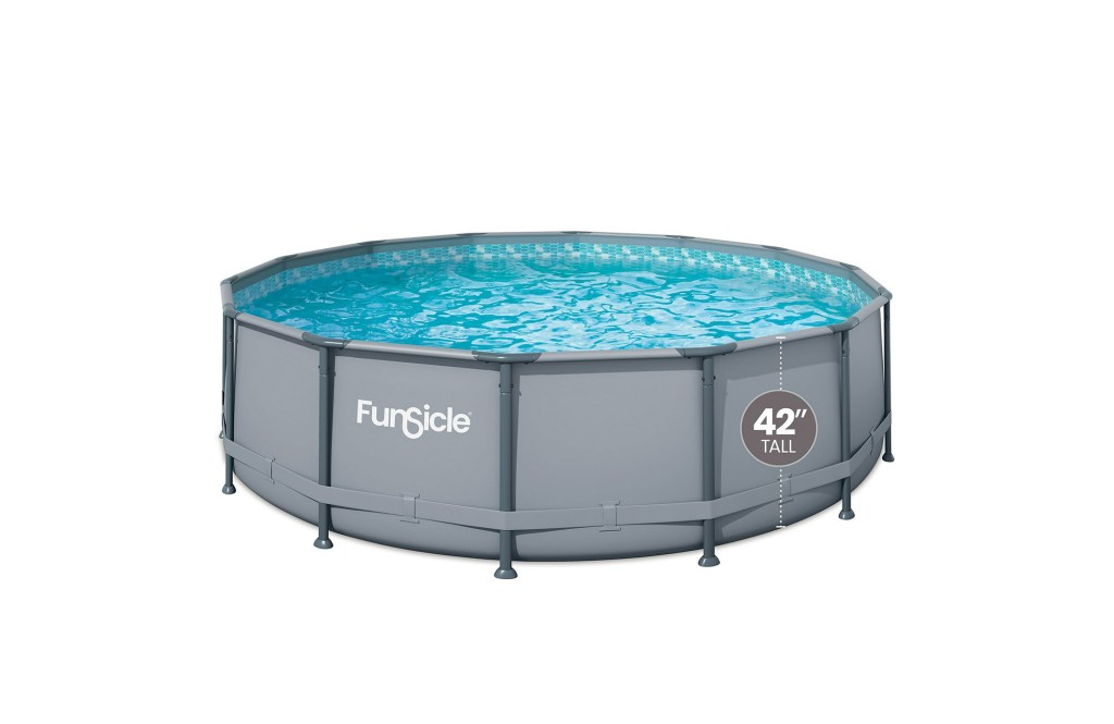 Funsicle 14 ft Oasis Round Above Ground Metal Frame Swimming Pool