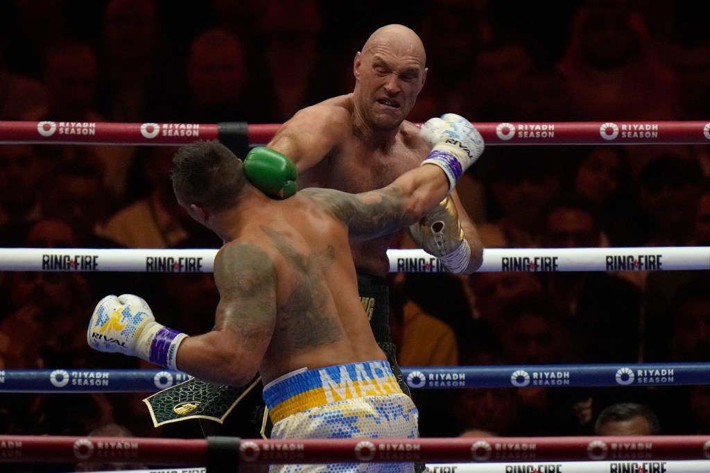 Tyson Fury lost to Oleksandr Usyk during their fight in Saudi Arabia.