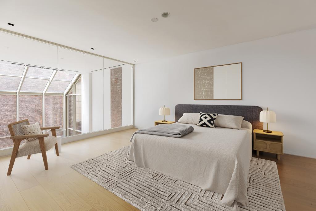 A neutral toned bedroom.