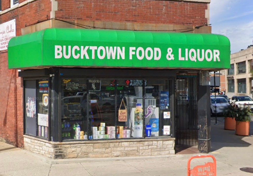 Outside view of Bucktown Food & Liquor.