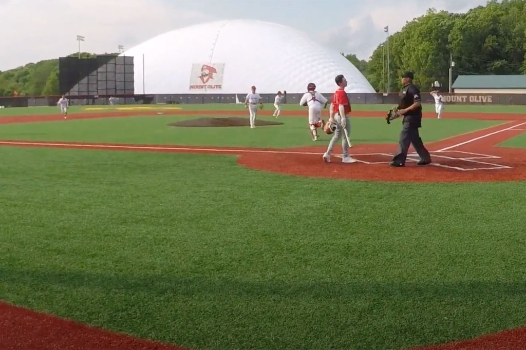 The second and third runs could be clearly seen touching the base as they crossed home plate.