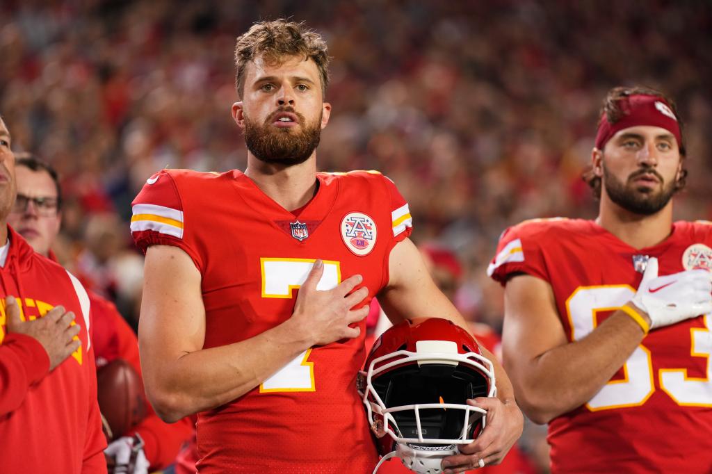 Harrison Butker playing for the Kanas City Chiefs 