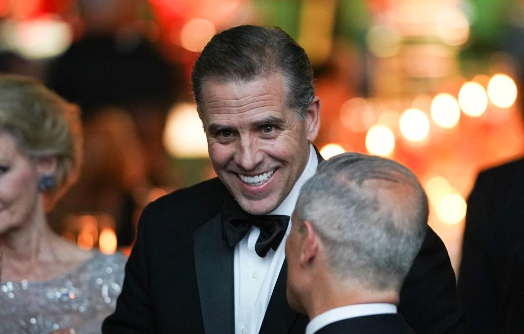 Hunter Biden attends an official State Dinner in honor of India's Prime Minister Narendra Modi, at the White House in Washington, DC, on June 22, 2023