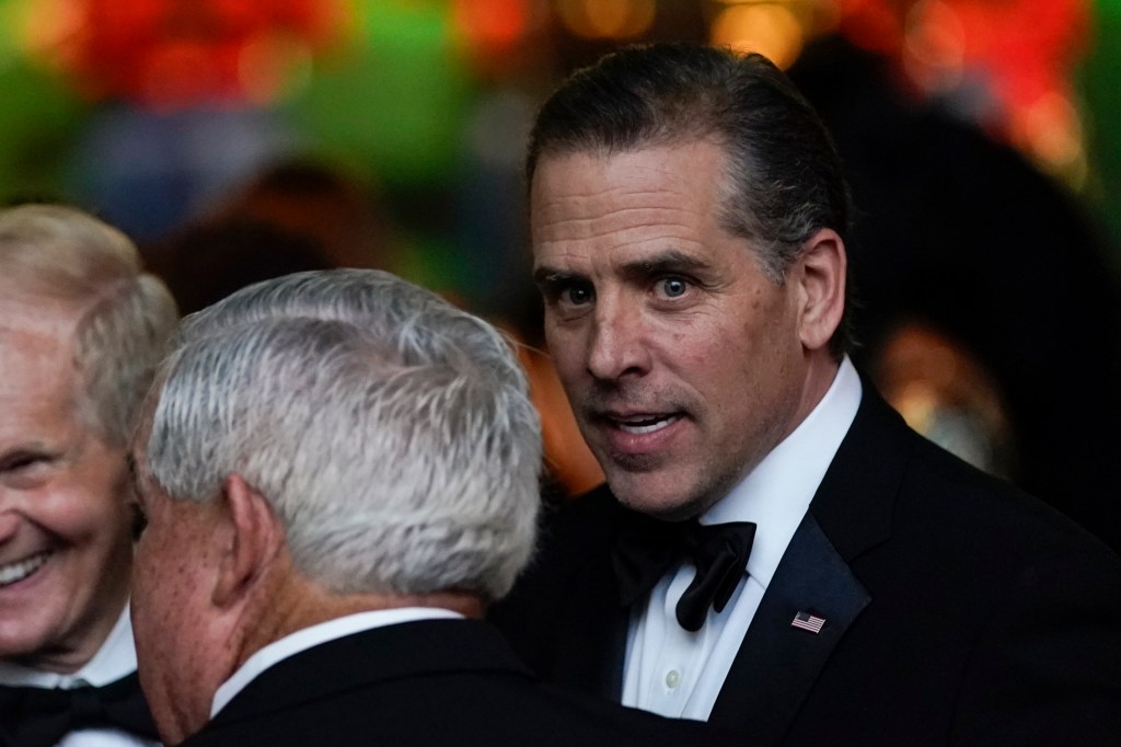 Hunter Biden talks with guests during a State Dinner for India's Prime Minister Narendra Modi at the White House in Washington, Thursday, June 22, 2023