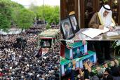 Mourners in black began gathering Tuesday for days of funerals and processions for Iran’s late president, foreign minister and others killed in a helicopter crash.