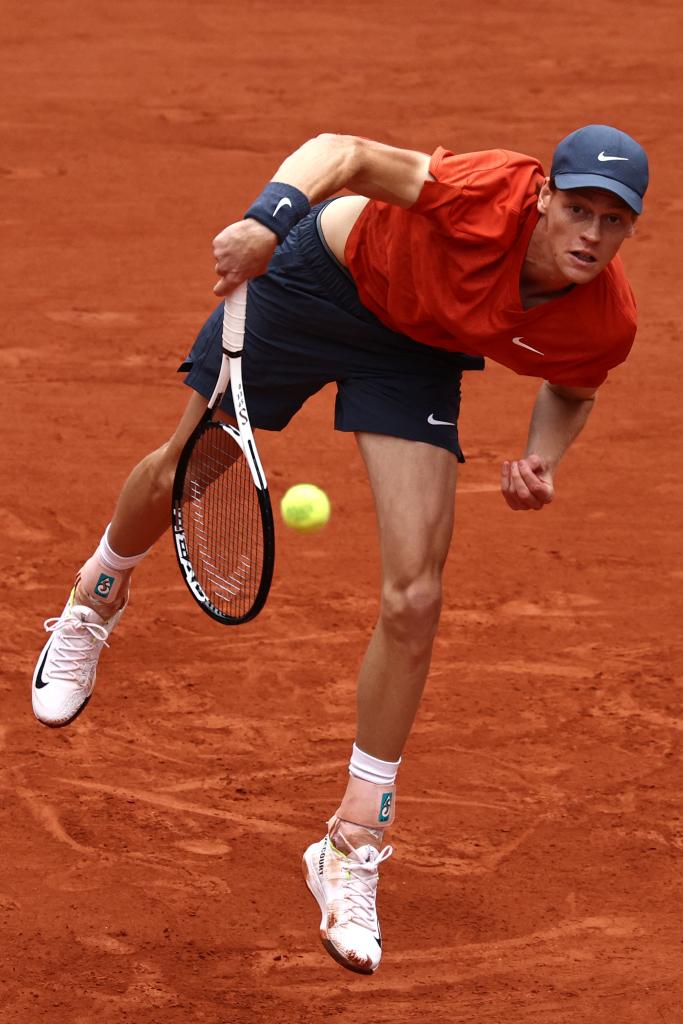 Jannik Sinner topped Christopher Eubanks in the first round of the French Open on May 27, 2024.