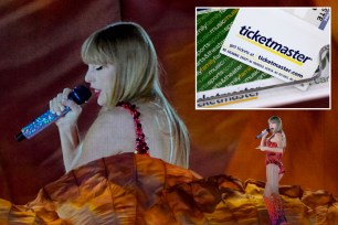 Taylor Swift and Ticketmasetr logo