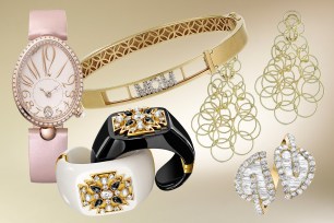 Collage of bracelets, watches, earrings and more recommended by Candy Udell and London Jewelers' VPs.