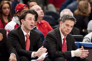 Richard Pitino (l) and Rick Pitino (r) will clash this November.