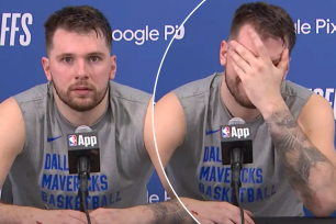 The Mavericks’ All-NBA guard stopped talking in the middle of an explanation about his team’s energy and became wide-eyed during the unexpected moment.