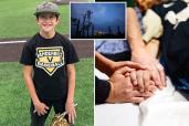 Collage of a 10-year-old boy, Asher Sullivan, playing before tragic accident in Murfreesboro, Tennessee