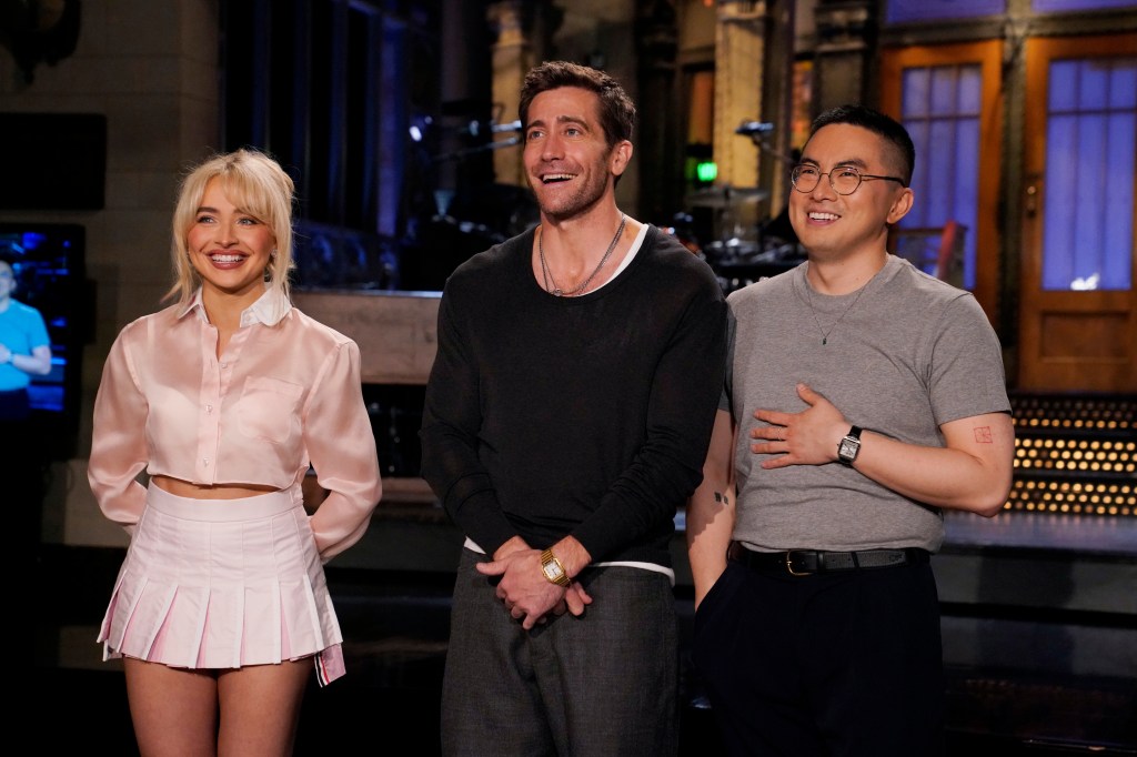 Sabrina Carpenter, Jake Gyllenhaal, and Bowen Yang