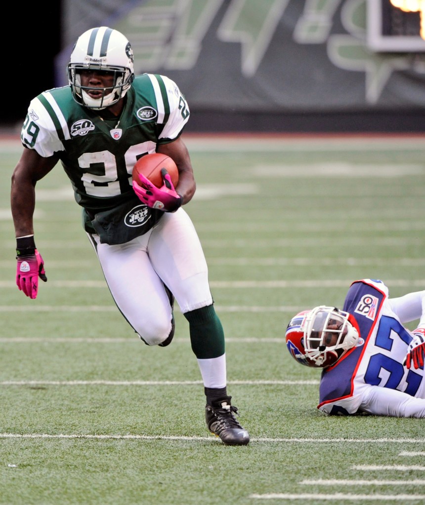 Jets running back Leon Washington in 2009.