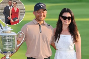 Xander Schauffele's wife Maya Lowe had a surreal moment after the American pro won his first major at the PGA Championship in Louisville, Ky., on Sunday. 