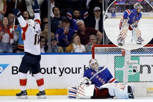 Igor Shesterkin made 32 saves for the Rangers in their Game 5 loss to the Panthers on Thursday.