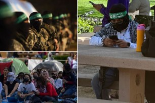 stanford hamas protester collage
