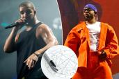 Rappers Drake and Lamar Kendrick
