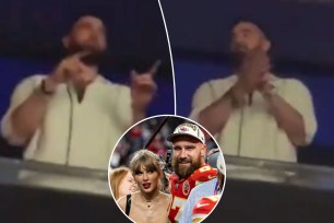 Travis Kelce dances at Taylor Swift's Eras Tour show in Paris